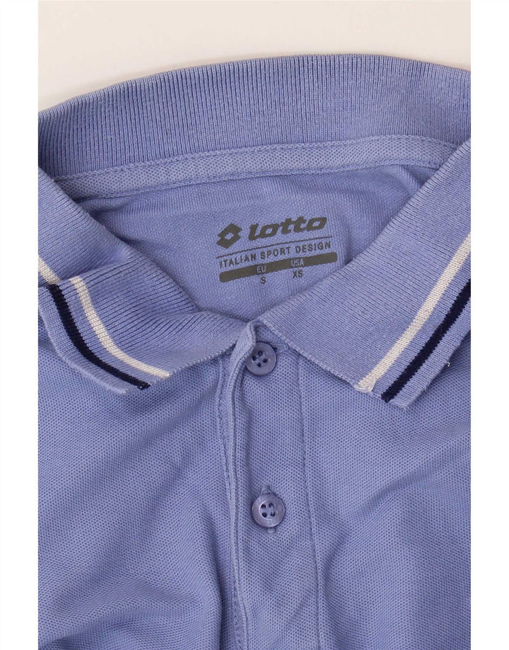 Lotto Mens Polo Shirt Small Blue Striped