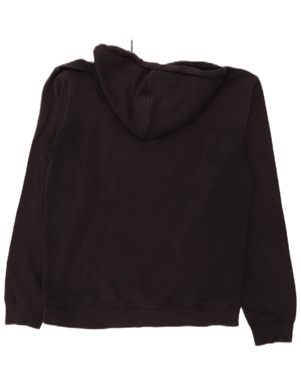 Quiksilver Mens Graphic Hoodie Jumper Medium Black Cotton