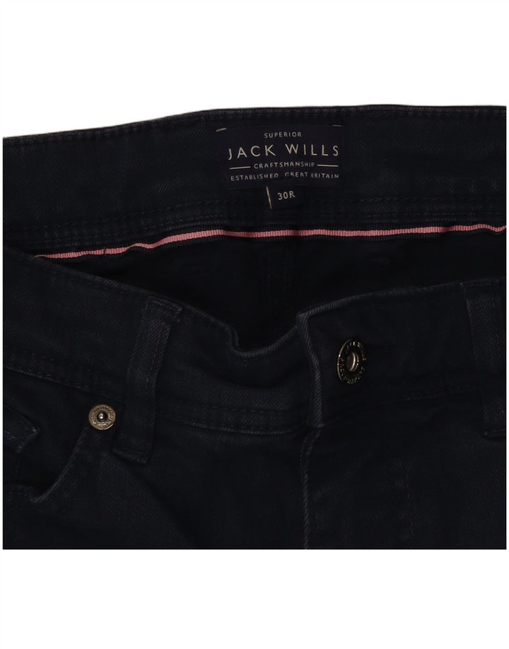 Jack Wills Womens Slim Fit Denim Shorts W30 Medium  Navy Blue Cotton