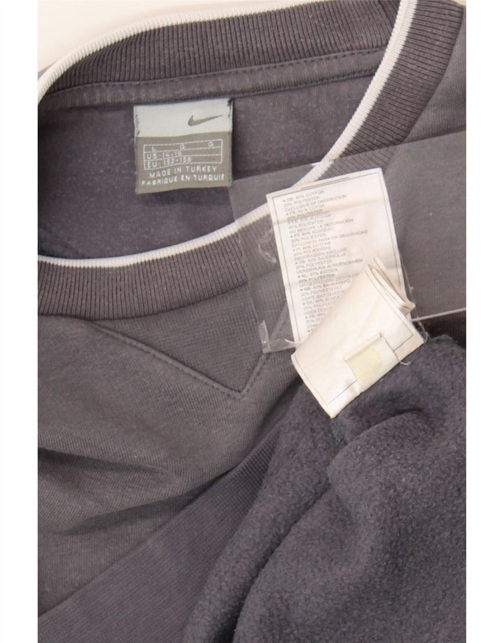 Nike Boys Sweatshirt Jumper 12-13 Years Large  Grey Cotton