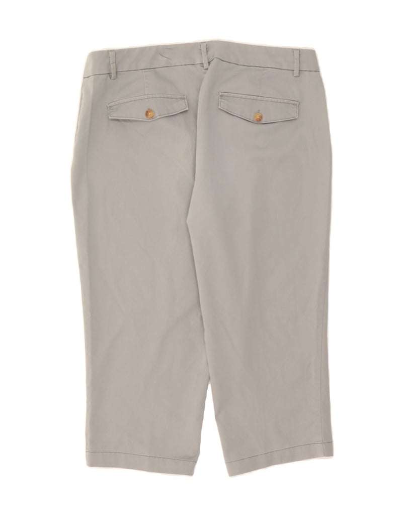 DOCKERS Womens Straight Capri Trousers US 14 XL W36 L20 Grey Cotton Vintage Dockers and Second-Hand Dockers from Messina Hembry 
