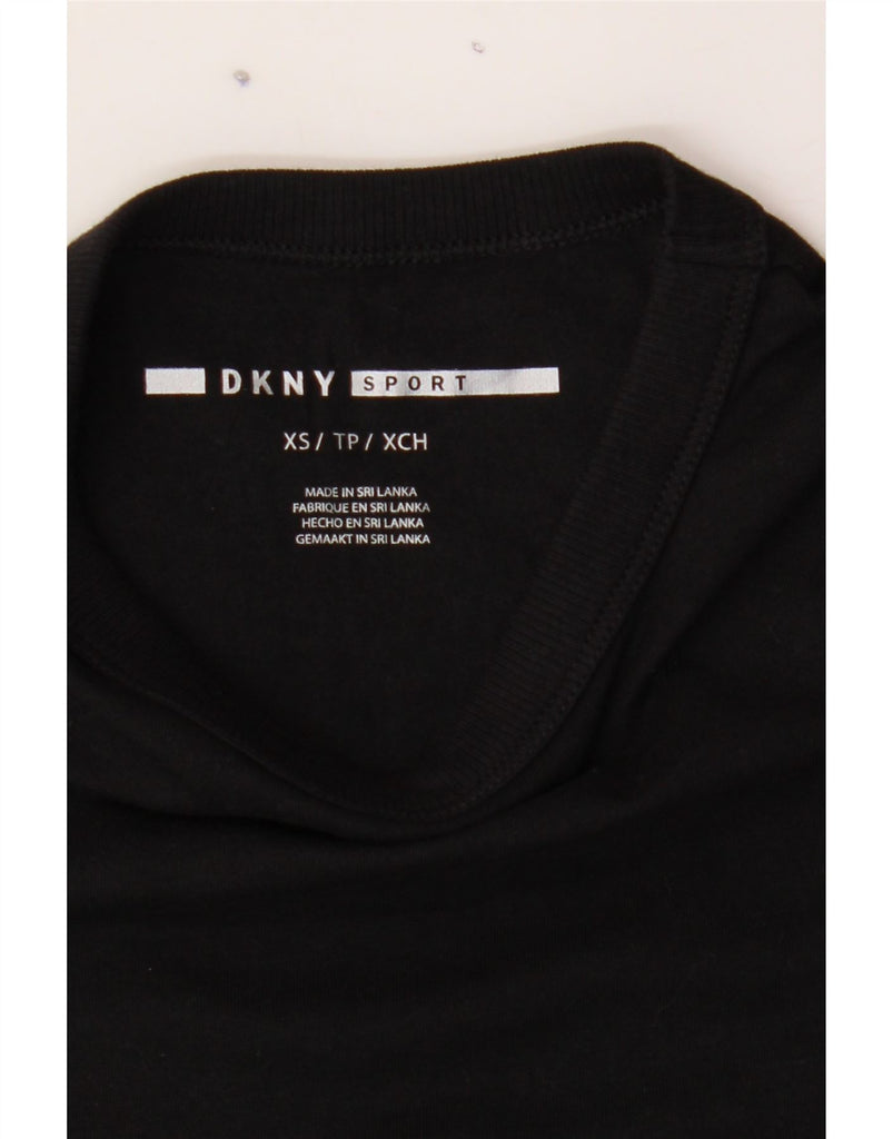DKNY Womens Graphic Vest Top UK 6 XS Black Cotton Vintage Dkny and Second-Hand Dkny from Messina Hembry 
