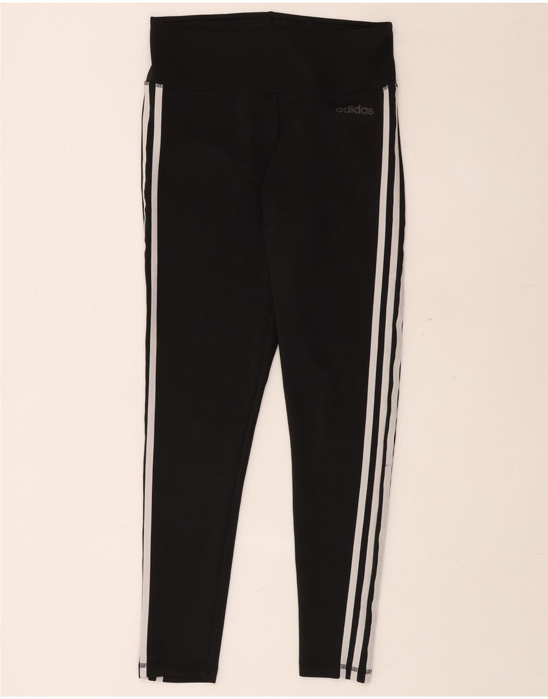ADIDAS Womens Climalite Leggings UK 12/14 Medium  Black Polyester