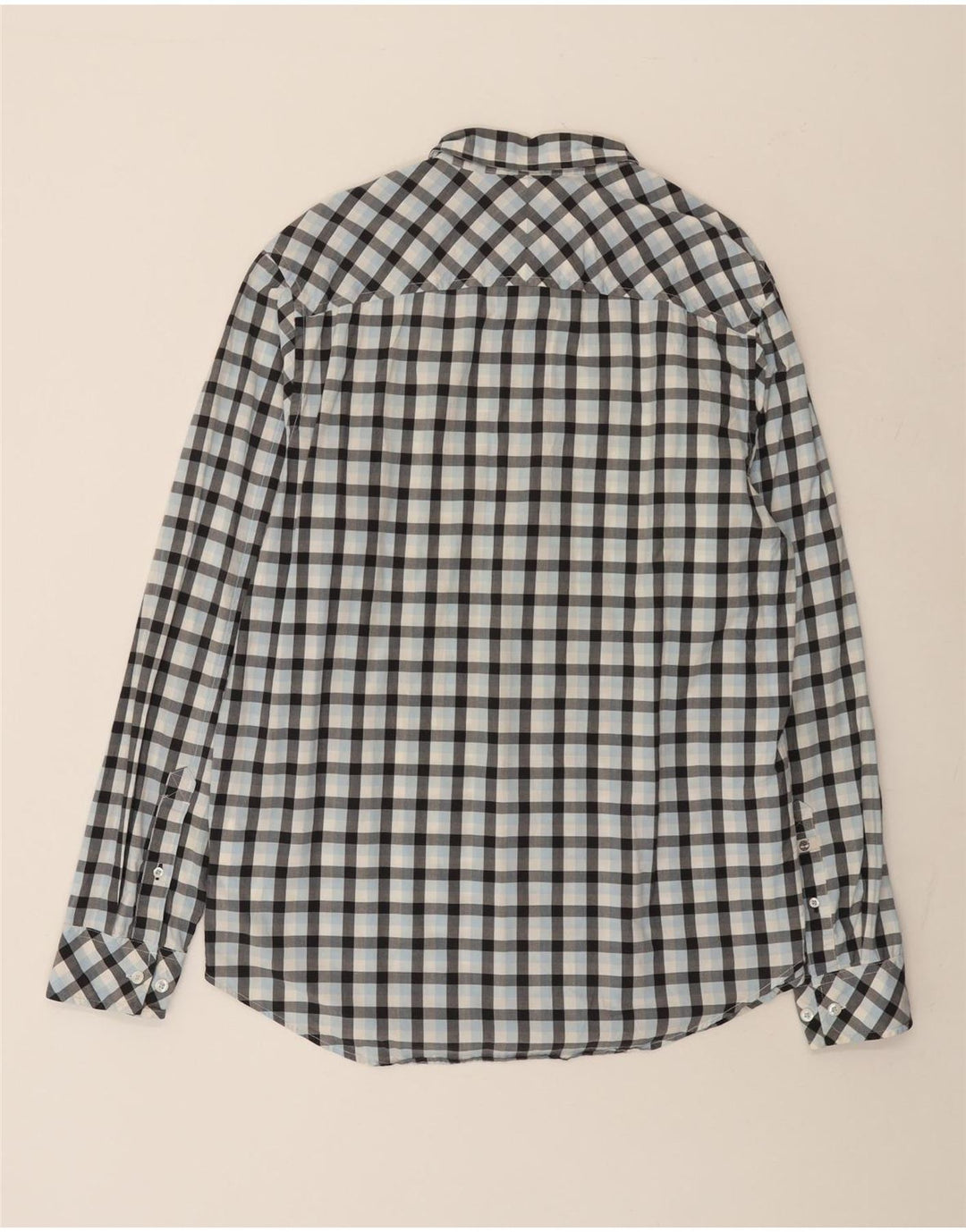 Timberland Mens Regular Fit Shirt Large Blue Check Cotton