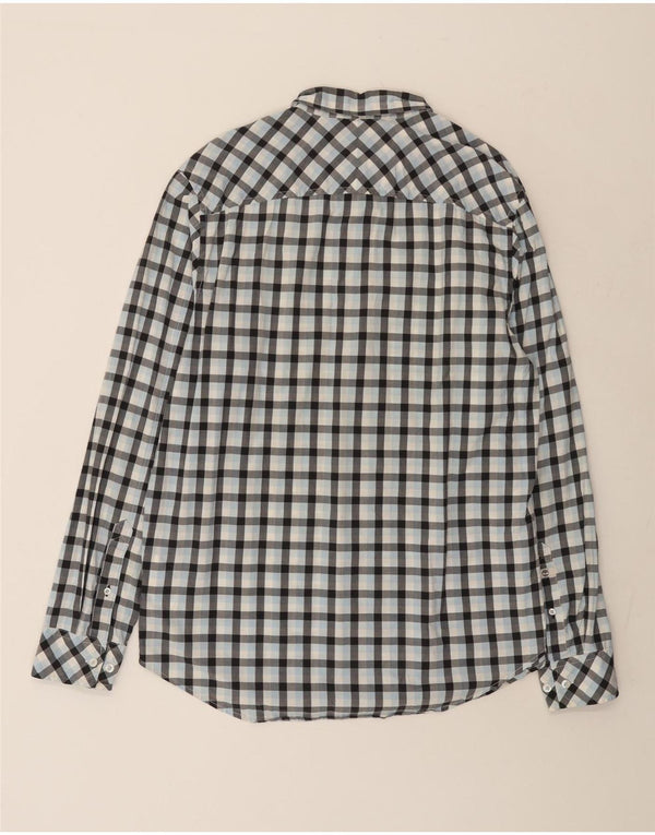 Timberland Mens Regular Fit Shirt Large Blue Check Cotton