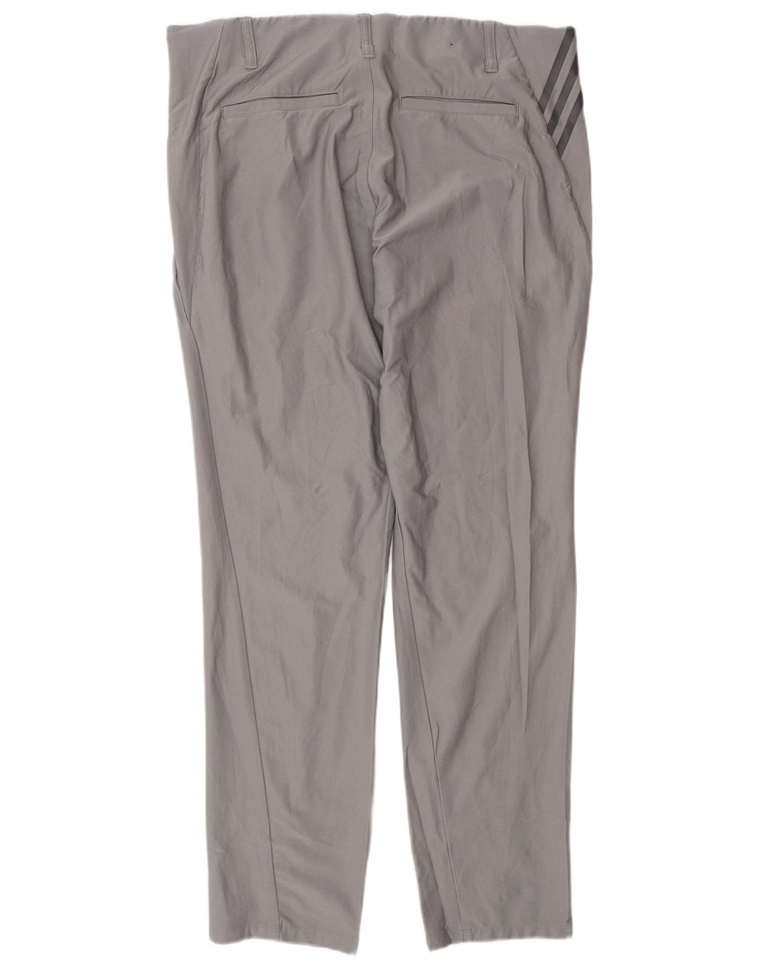 Adidas Mens Slim Chino Trousers W34 L32 Grey Polyester