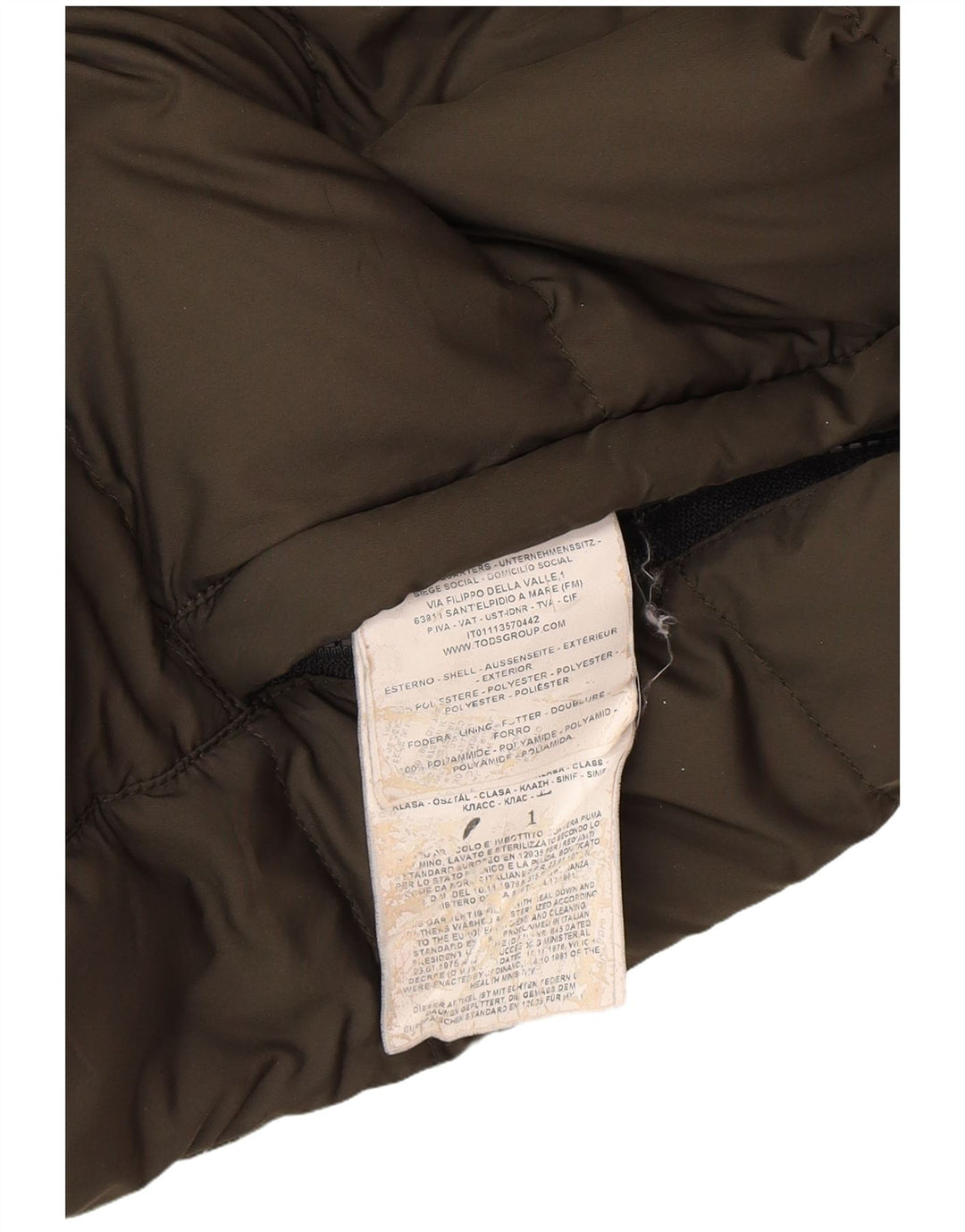 Fay Mens Hooded Padded Jacket UK 40 Large Khaki Polyamide