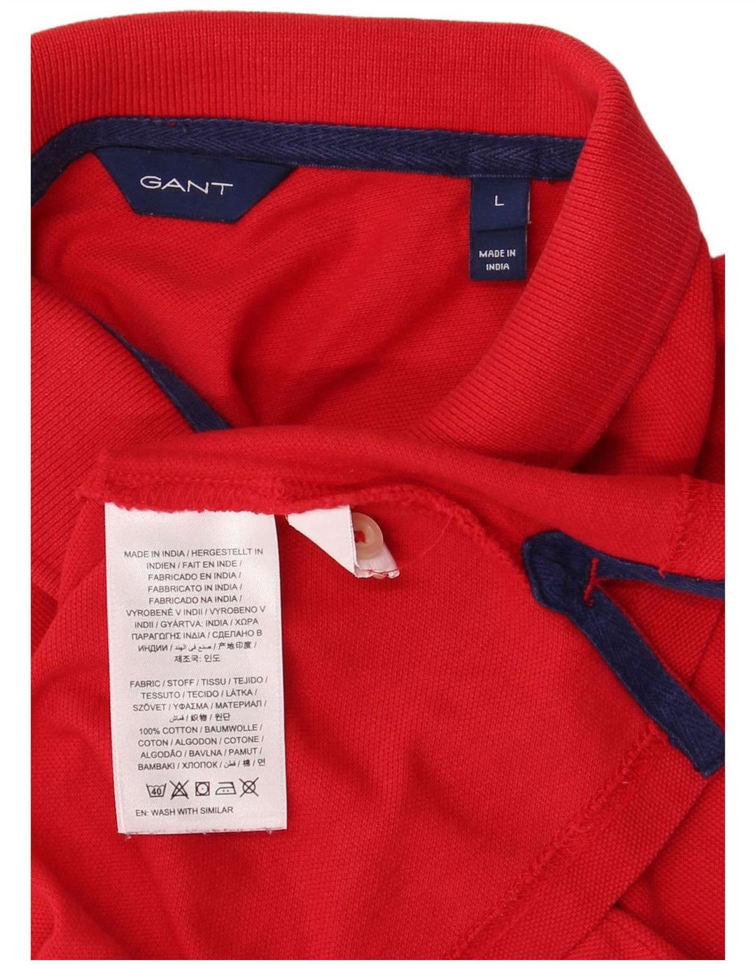 GANT Womens Polo Shirt UK 16 Large Red Cotton