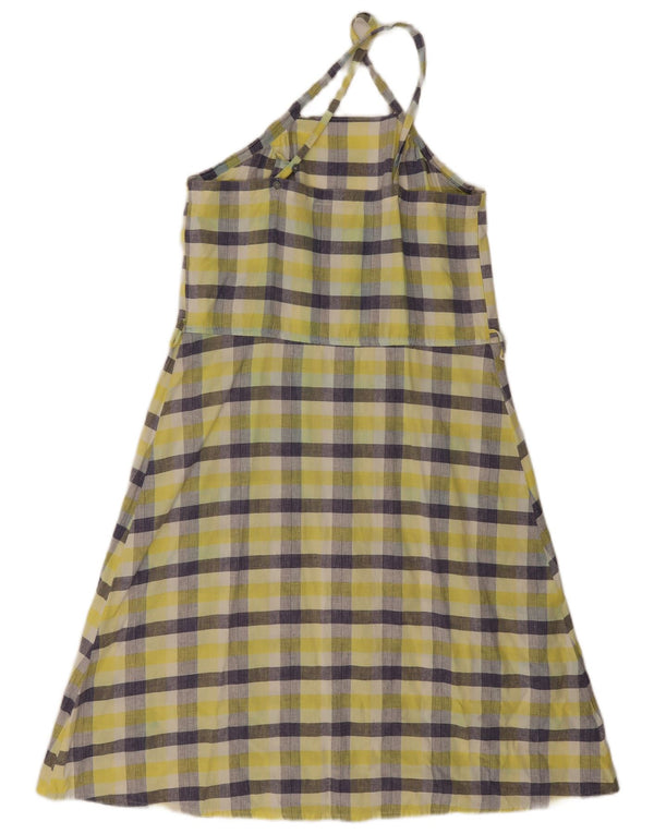 Frette Womens Apron Dress IT 45 Medium Yellow Check