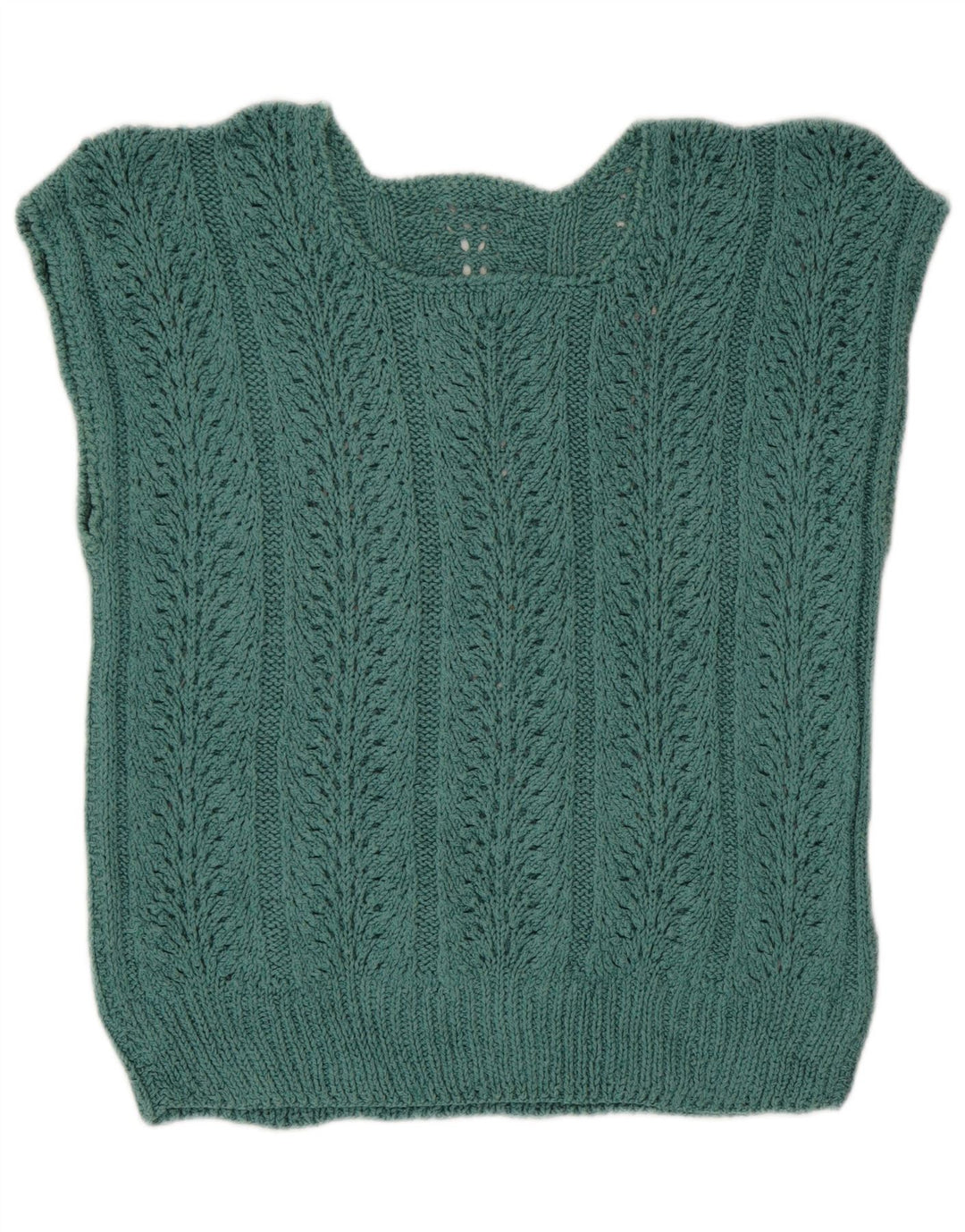Vintage Womens Vest Tank Top UK 14 Large Green