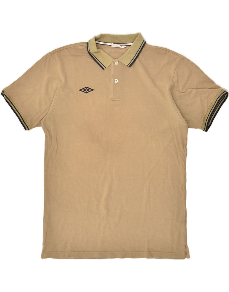 UMBRO Mens Slim Polo Shirt XL Brown Cotton | Vintage Umbro | Thrift | Second-Hand Umbro | Used Clothing | Messina Hembry 