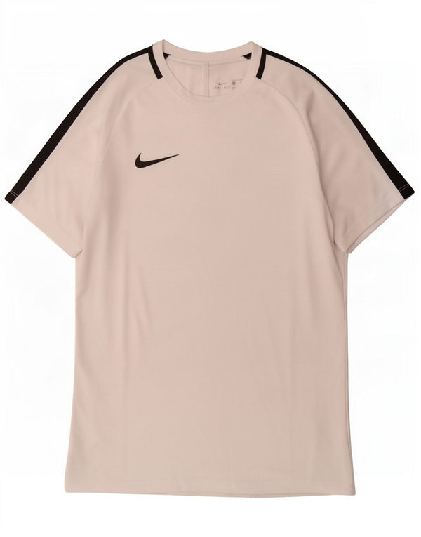 Nike Mens Dri Fit T-Shirt Top Medium White Colourblock