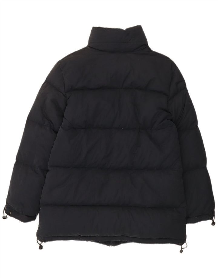 Merit Cup Womens Hooded Padded Coat EU 42 Large Navy Blue Cotton