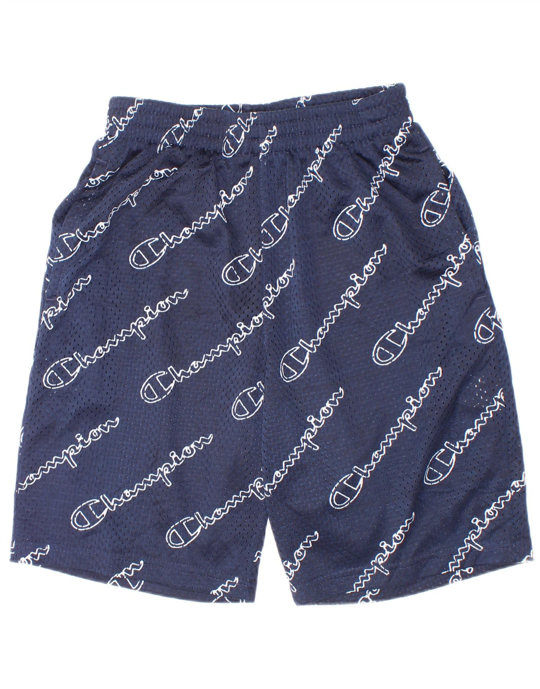 Champion Boys Graphic Sport Shorts 9-10 Years Medium Navy Blue Polyester