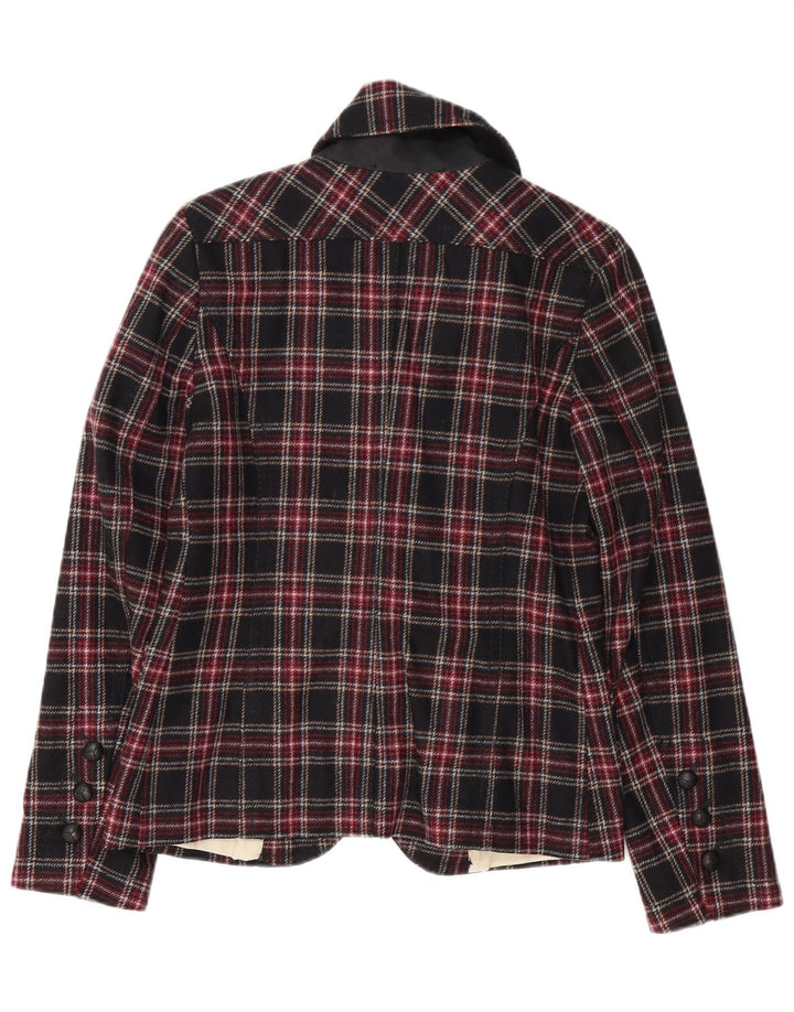 Drykorn Womens 2 Button Blazer Jacket US 4 Small Multicoloured Plaid