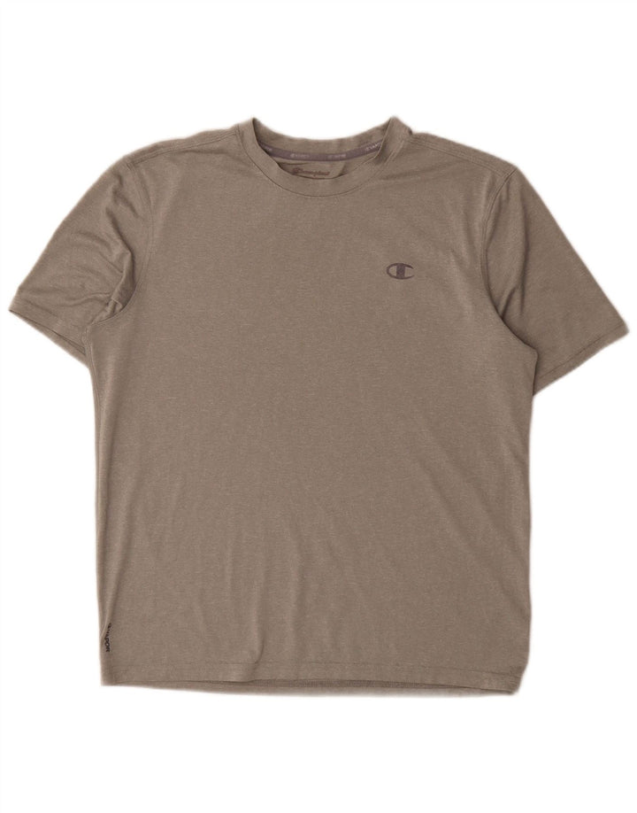 Champion Mens T-Shirt Top Medium Grey Polyester