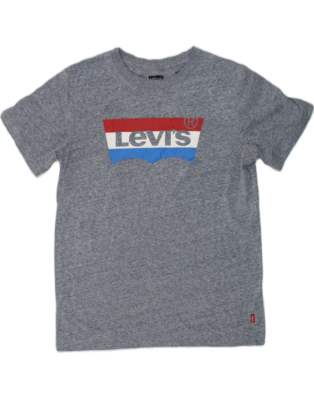 LEVI'S Boys Graphic T-Shirt Top 10-11 Years Medium  Blue Flecked | Vintage Levi's | Thrift | Second-Hand Levi's | Used Clothing | Messina Hembry 
