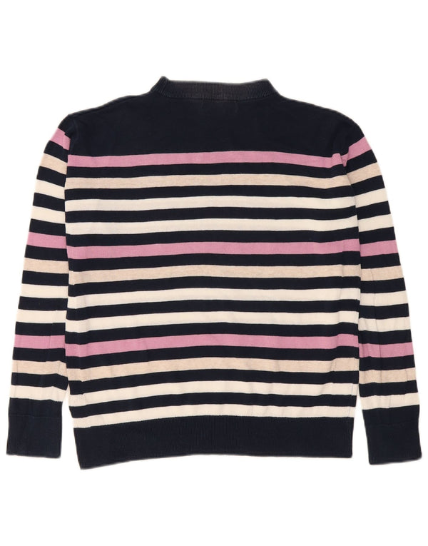 Marks & Spencer Womens Boat Neck Jumper Sweater UK 10 Small Navy Blue