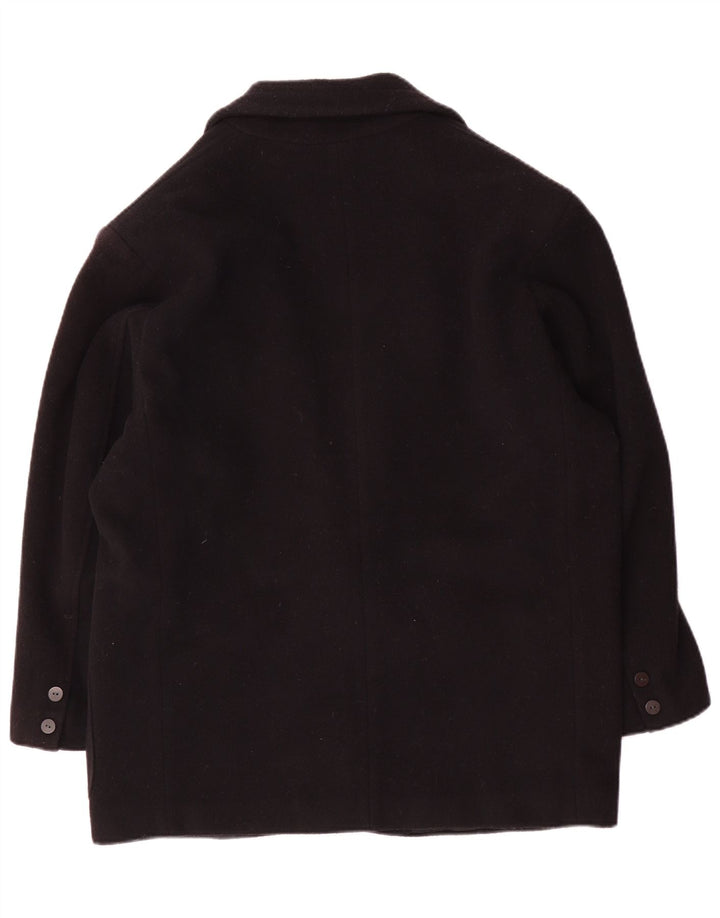 Benetton Womens 2 Button Oversized Blazer Jacket IT 42 Medium Navy Blue