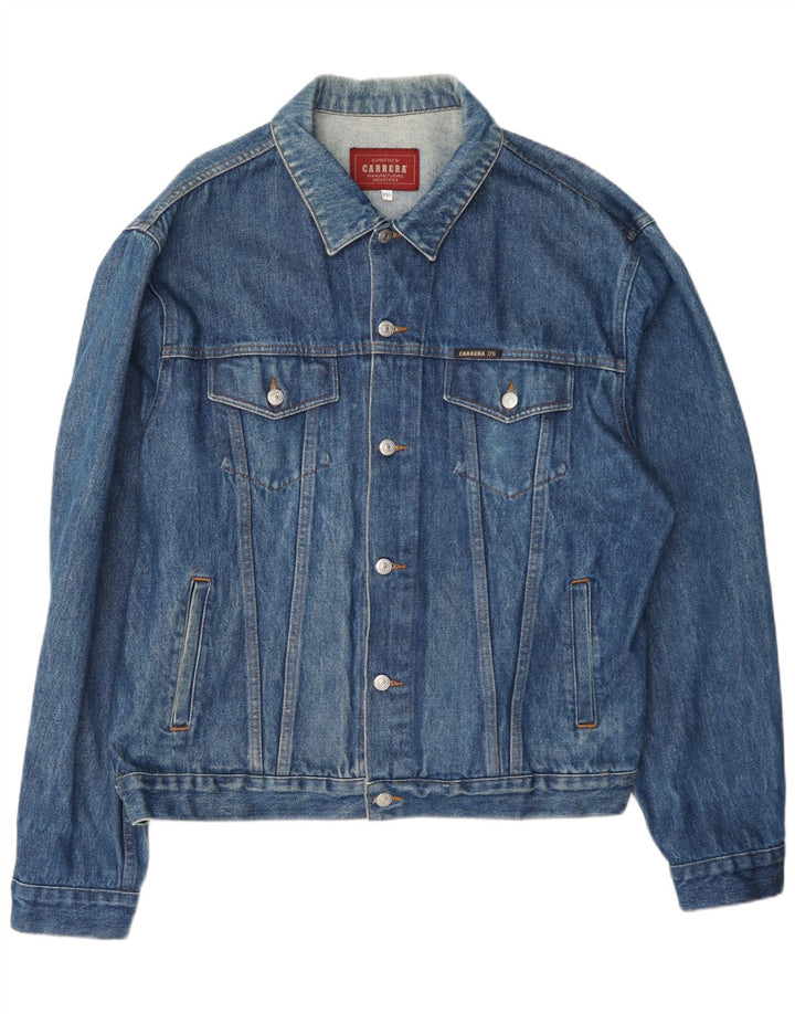 Carrera Mens Denim Jacket UK 44 2XL Blue Cotton