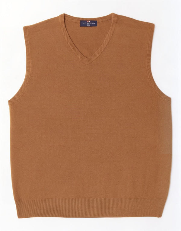 Marks & Spencer Mens Blue Harbour Vest Tank Top Large Beige Acrylic