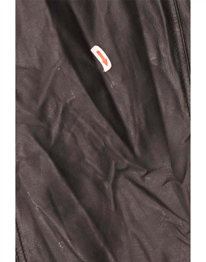 Vintage Mens Leather Jacket UK 36 Small Black