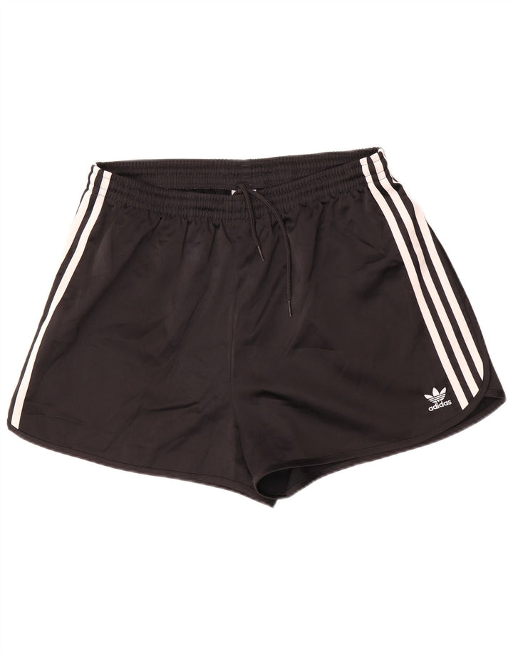 Adidas Womens Sport Shorts UK 16/18 Large  Black Polyester