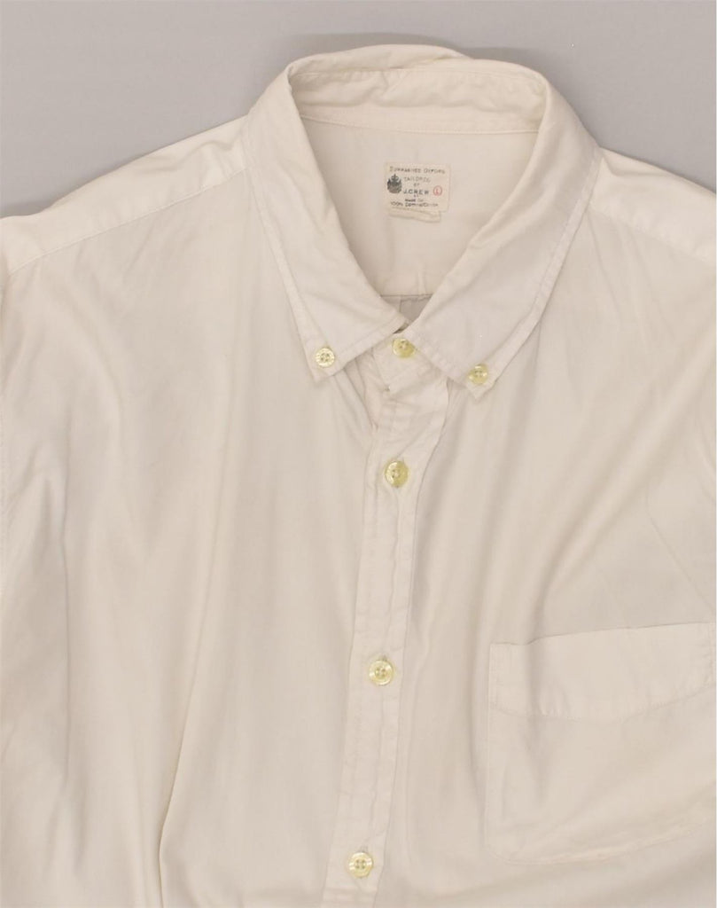 J. CREW Mens Tailored Shirt Large White Cotton | Vintage J. Crew | Thrift | Second-Hand J. Crew | Used Clothing | Messina Hembry 