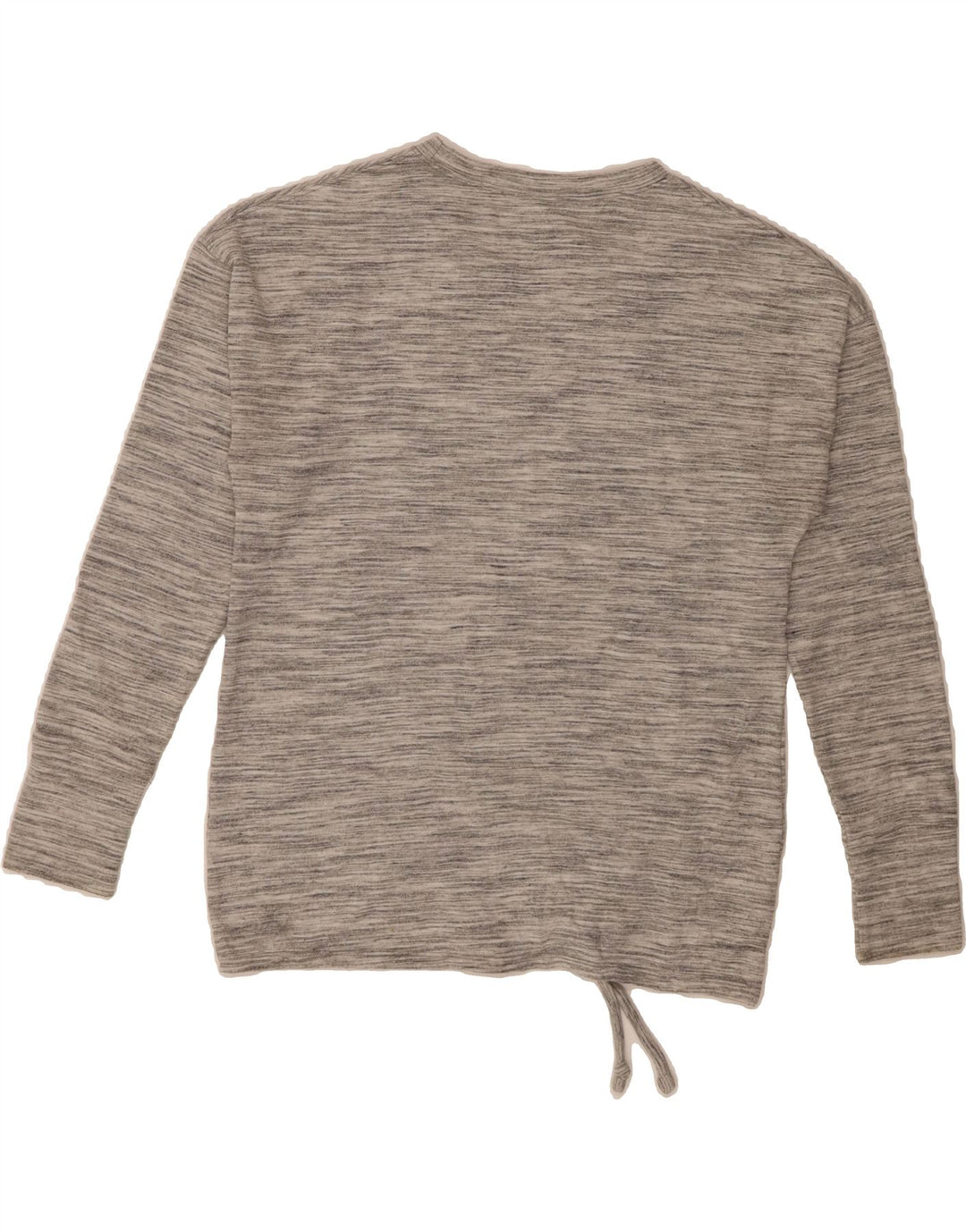 REEBOK Womens Oversized Top Long Sleeve UK 10 Small Grey Flecked Polyester Vintage Reebok and Second-Hand Reebok from Messina Hembry 
