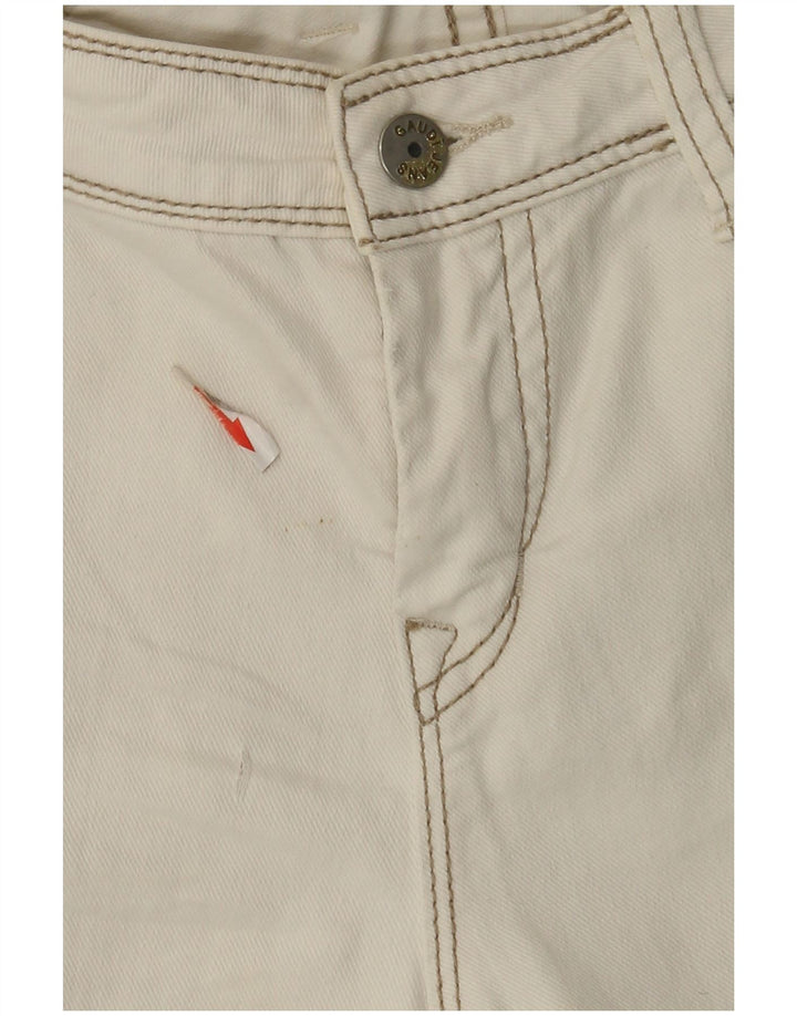 Gaudi Womens Denim Shorts W28 Medium Off White Cotton