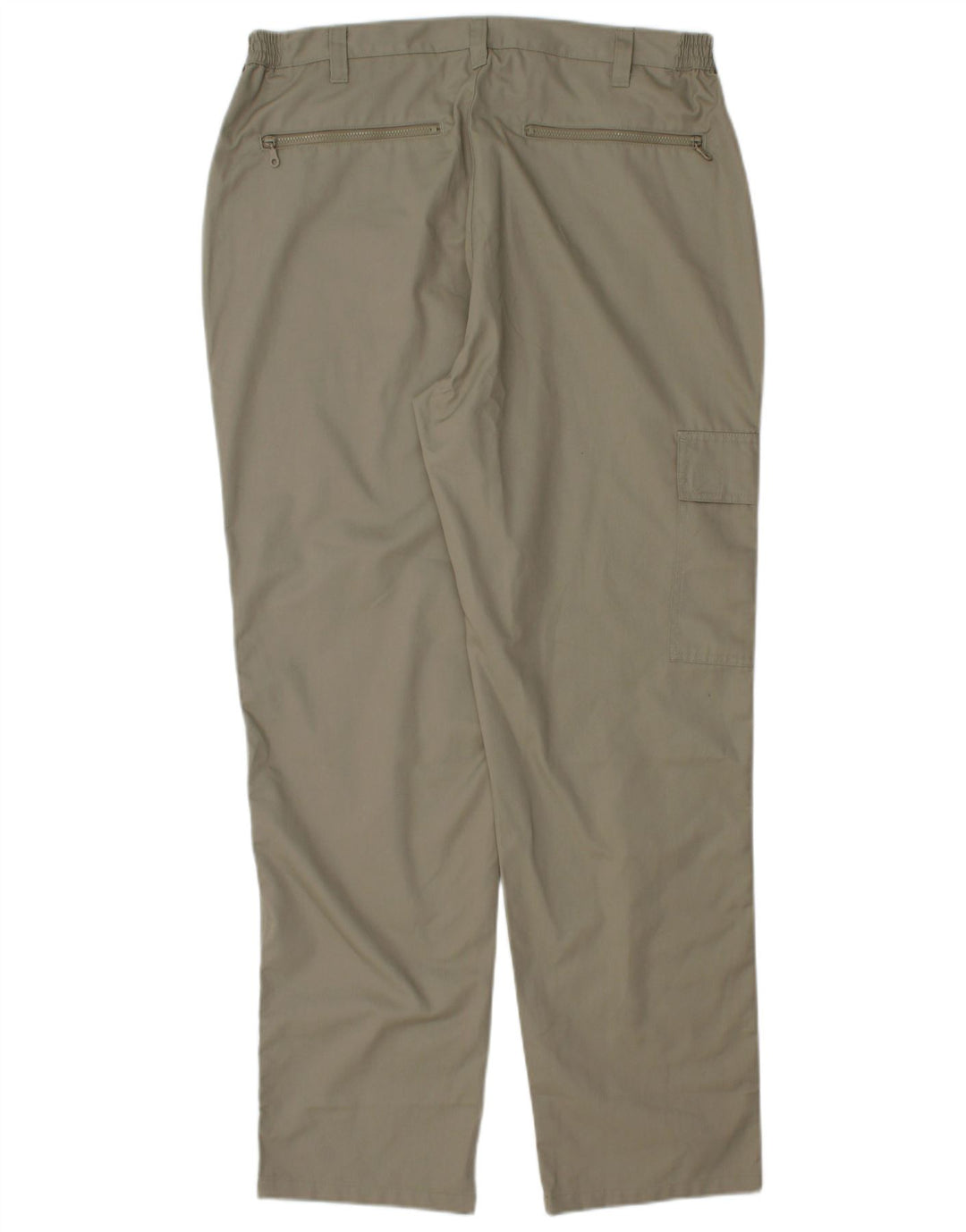 COTTON TRADERS Mens Straight Cargo Trousers W36 L30 Grey Polyester