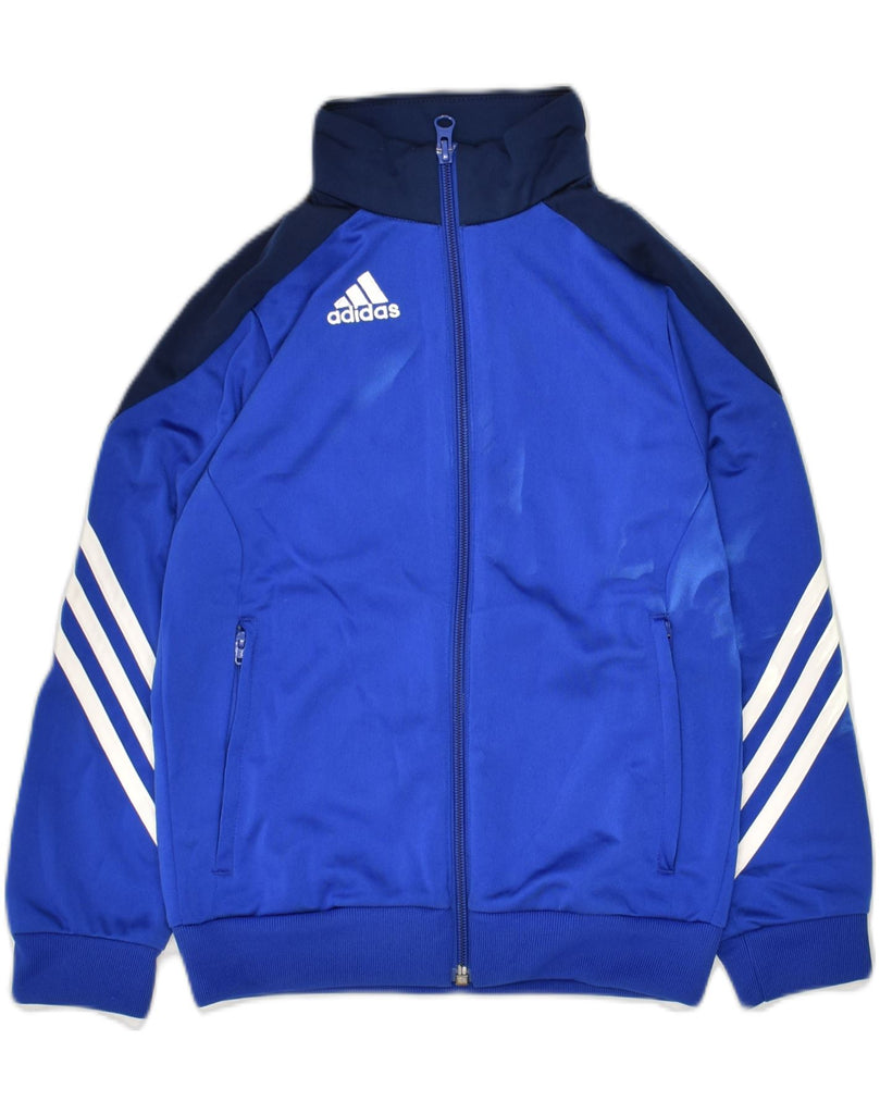 ADIDAS Boys Tracksuit Top Jacket 7-8 Years Small  Blue Polyester | Vintage Adidas | Thrift | Second-Hand Adidas | Used Clothing | Messina Hembry 