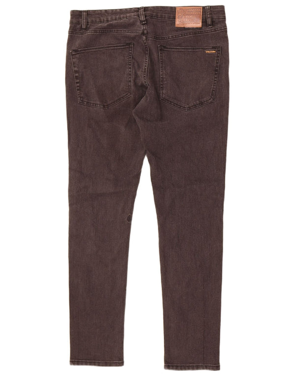 Volcom Mens Tapered Jeans W34 L32 Black Cotton