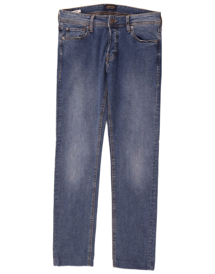 Jack & Jones Mens GLENN Slim Jeans W31 L30 Blue Cotton