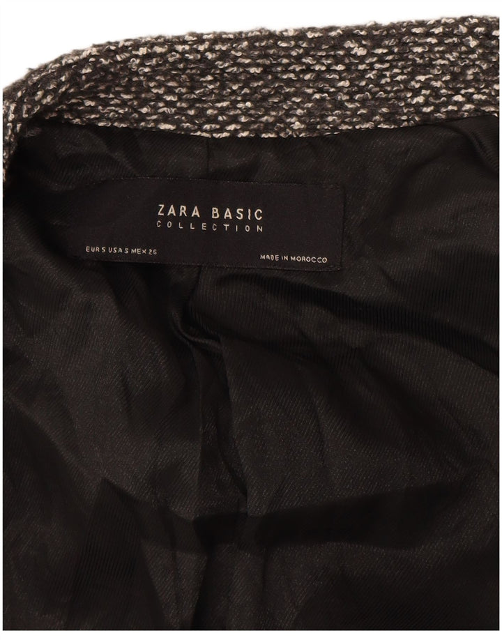 ZARA Womens Open Blazer Jacket UK 10 Small Grey