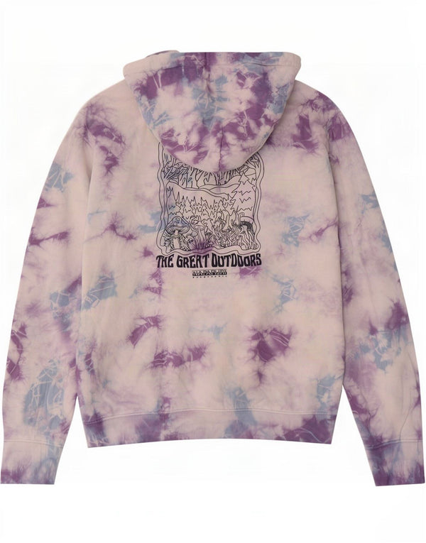 Napapijri Mens Geographic Graphic Hoodie Jumper Large Multicoloured Tie Dye