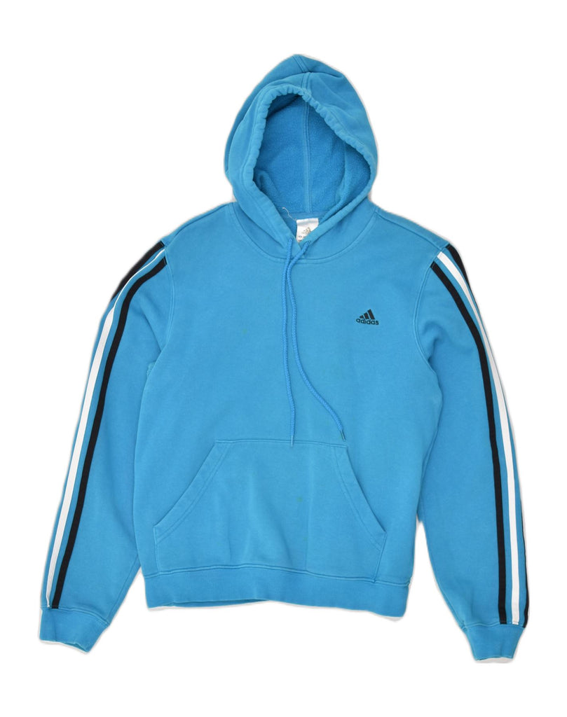 ADIDAS Womens Hoodie Jumper UK 18 XL Blue Cotton | Vintage Adidas | Thrift | Second-Hand Adidas | Used Clothing | Messina Hembry 