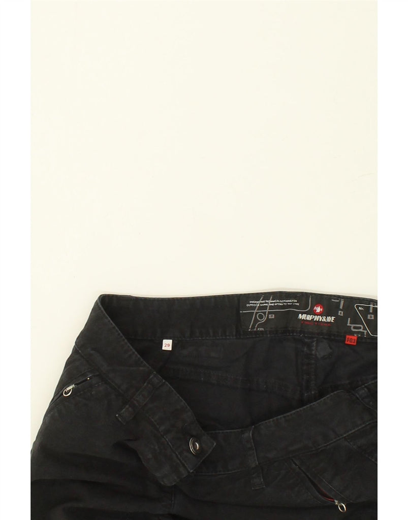 MURPHY & NYE Mens Slim Chino Trousers W29 L31 Black Cotton | Vintage Murphy & Nye | Thrift | Second-Hand Murphy & Nye | Used Clothing | Messina Hembry 