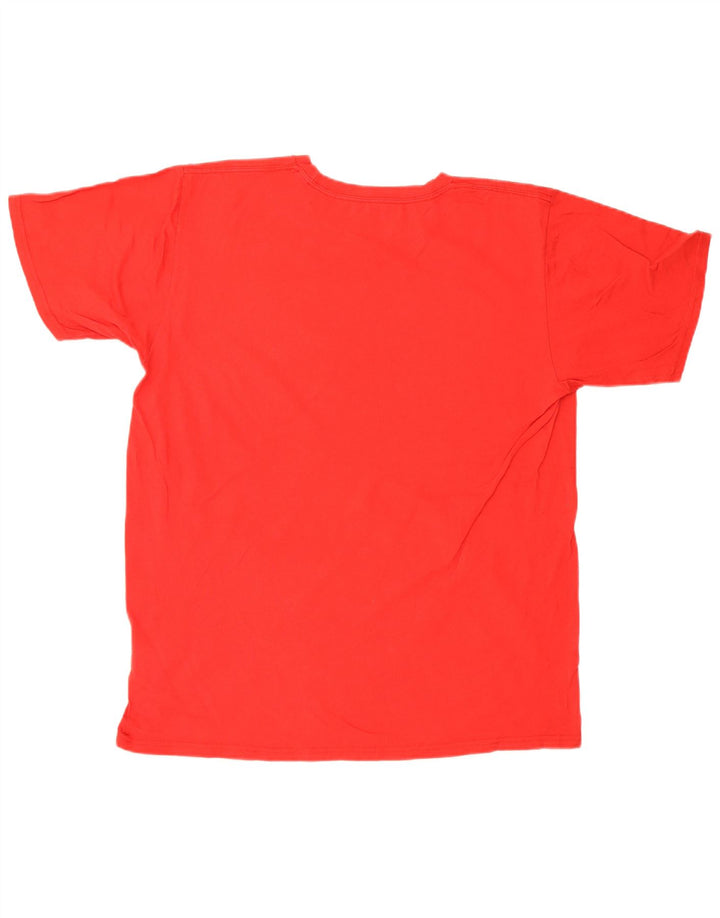 Adidas Mens Graphic T-Shirt Top Large Red Cotton