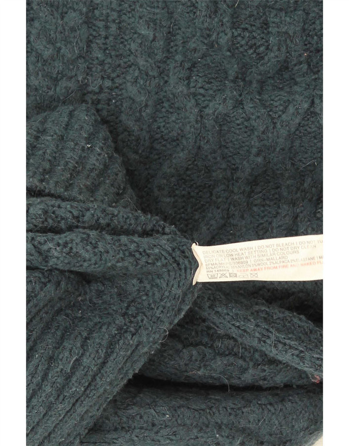 Fat Face Mens Crew Neck Jumper Sweater Small Green Wool