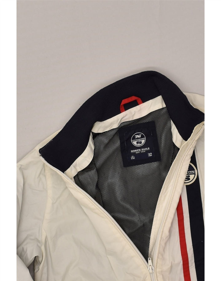 NORTH SAILS Boys Bomber Jacket 10-11 Years Beige Polyamide | Vintage North Sails | Thrift | Second-Hand North Sails | Used Clothing | Messina Hembry 