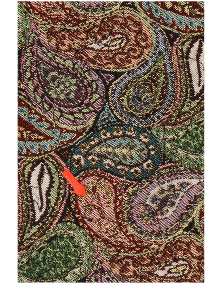 Vintage Womens Mini Skirt W26 Small Green Paisley
