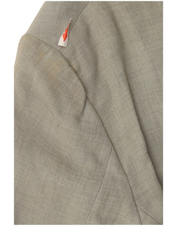 Calvin Klein Womens 3 Button Blazer Jacket US 14 XL Grey Viscose