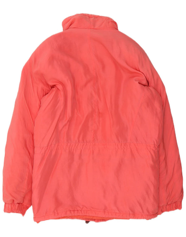 Vintage Womens Windbreaker Jacket UK 18 XL Pink Silk