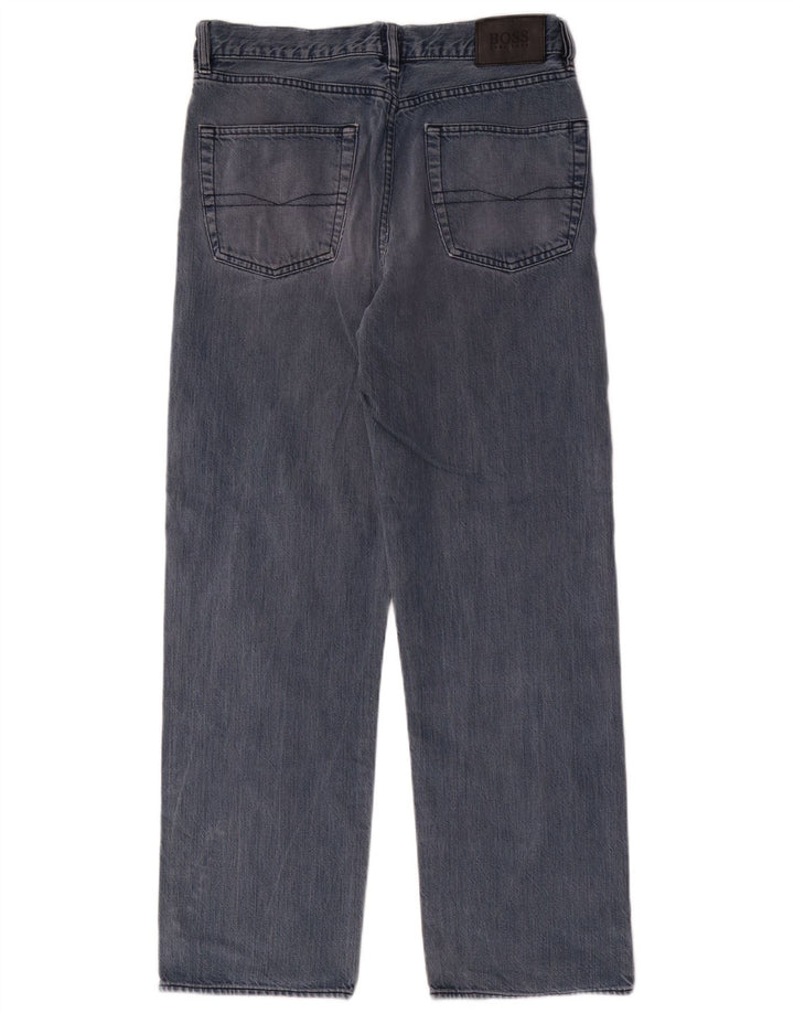 HUGO BOSS Mens Arkansas Straight Jeans W32 L30 Blue