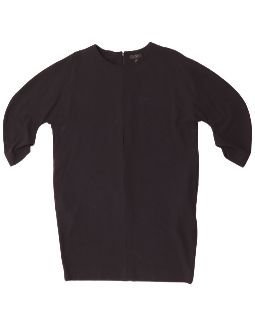 Cos Womens 3/4 Sleeve Oversized Shift Dress EU 40 Medium Black Viscose