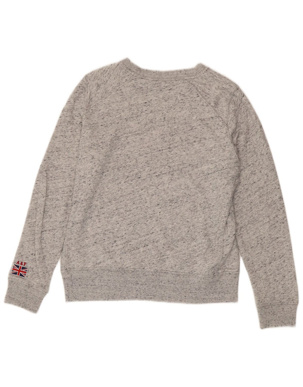 Abercrombie & Fitch Womens Sweatshirt Jumper UK 14 Medium Grey Flecked