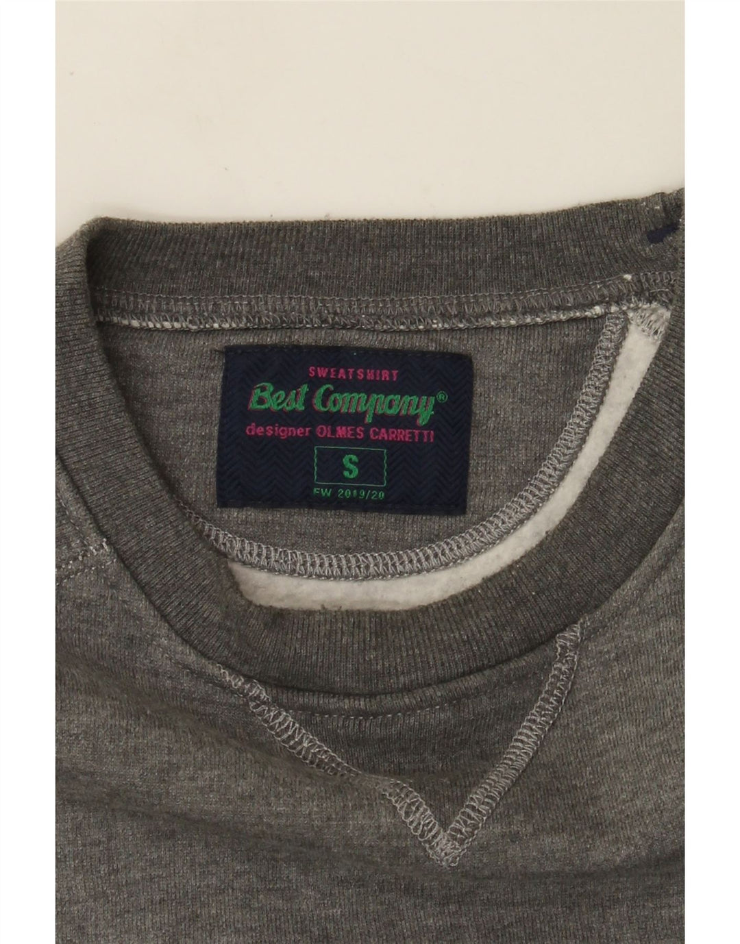Best Company Mens Graphic Sweatshirt Jumper Small Grey Flecked