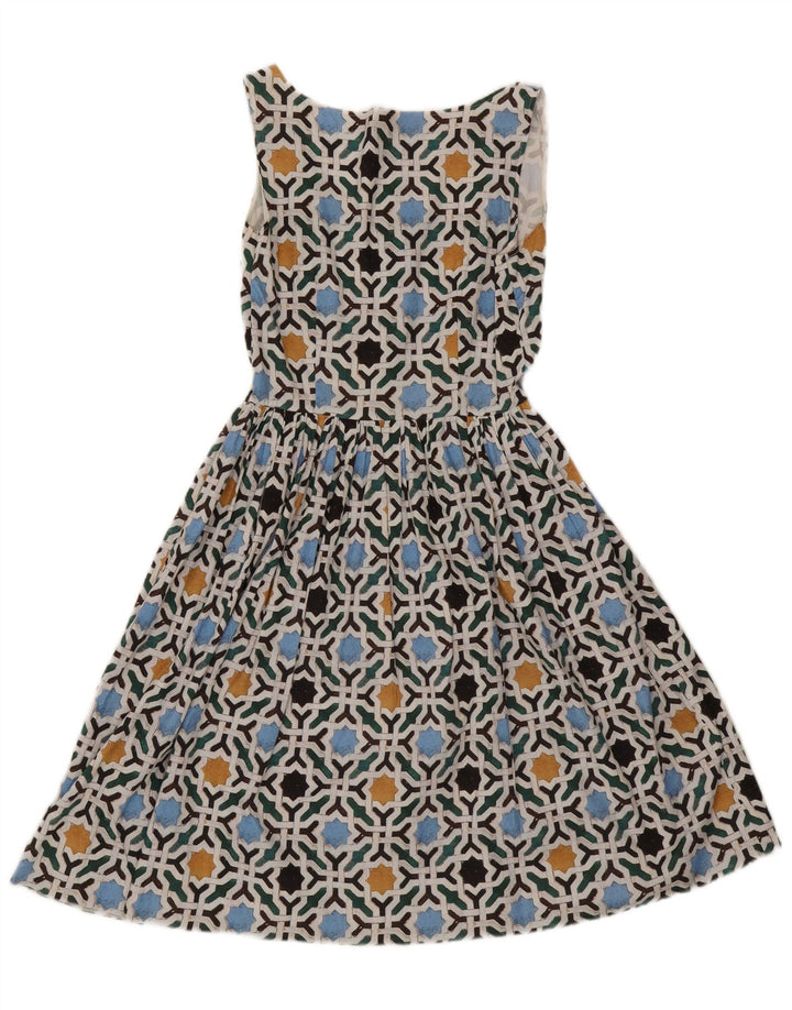 Prada Womens Sundress IT 42 Medium Multicoloured Geometric Cotton
