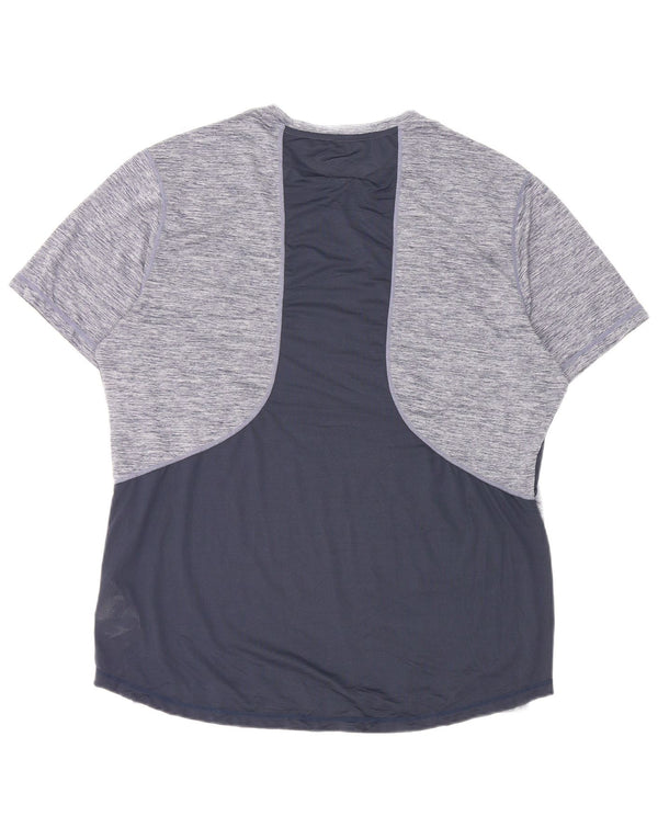 Umbro Mens T-Shirt Top XL Navy Blue Flecked Polyester
